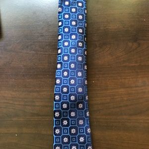 Ted Baker new tie. Navy with white floral geo pattern.